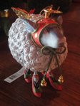 krinkles blanche white sheep ornament